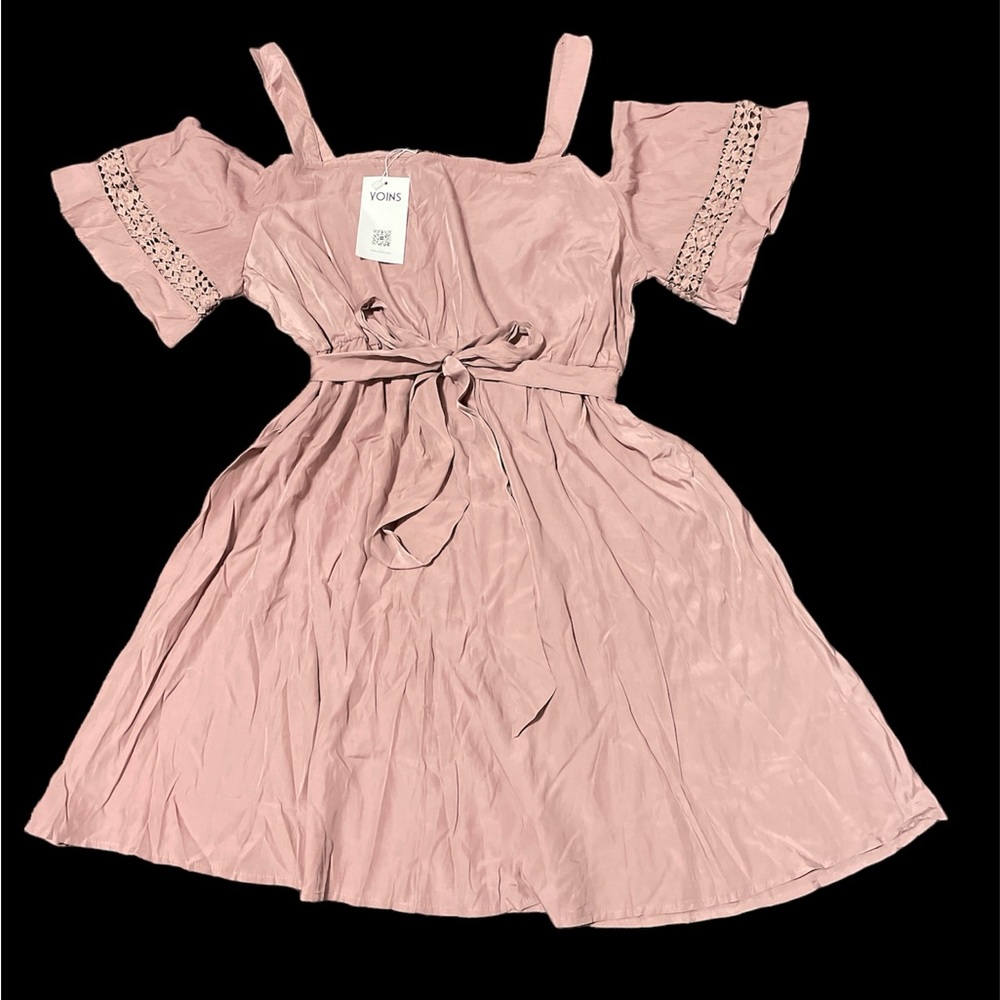 Yoins Women’s Mini Casual Dresses Off Shoulder Tunics Short Sleeves size 1XL